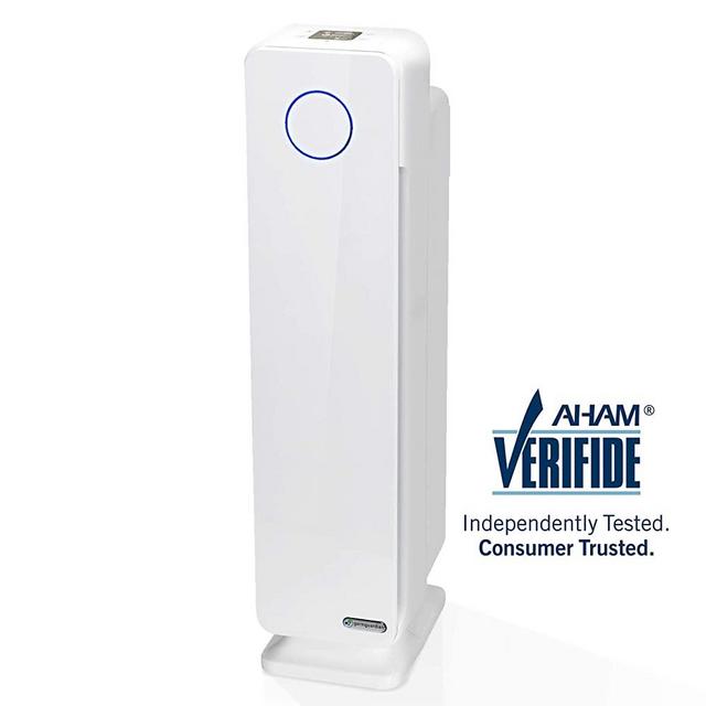 Germ Guardian True HEPA Filter Air Purifier for Home, Office, Large Rooms, Filters Allergies, Pollen, Smoke, Dust, Pet Dander, UVC Sanitizer Eliminates Germs, Mold, Odors, Quiet 28 inch 4-in-1 AC5350W