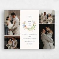 White Wedding Save the Date - Rosamund Multiphoto