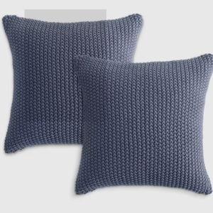 Cotton Fisherman Pillow Cover (Set of 2) in Mineral