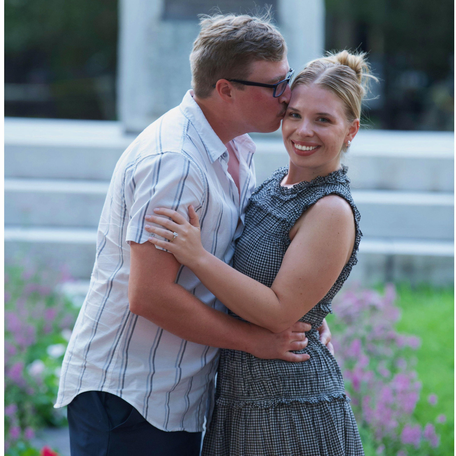 Taken in Charleston, where Chris popped the question! :)