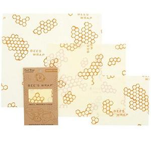 Bee's Wrap Assorted 3 Pack, Eco Friendly Reusable Food Wraps, Sustainable Plastic Free Food Storage