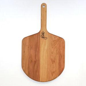 Cherry wood pizza paddle by the Baker's Board