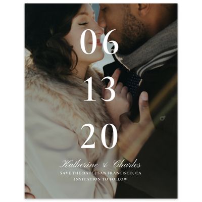 White Simple Wedding Digital Save the Date - Blake Figure