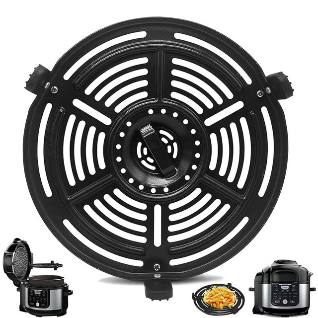 Air fryer Accessories for Ninja FD302 6.5 Qt FD101 5 Qt Pressure Cooker Air Fryer, Air Fryer Grill Pan Crisper Plate Replacement Parts Tray Rack for Ninja OP302 OP305 OS301 FD305 Air Fryer