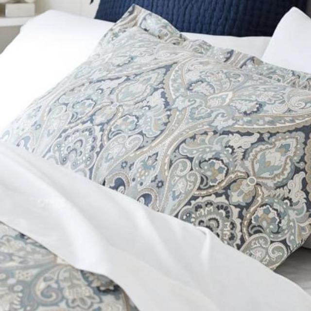 Pottery Barn - Mackenna Paisley Percale Navy Sham
