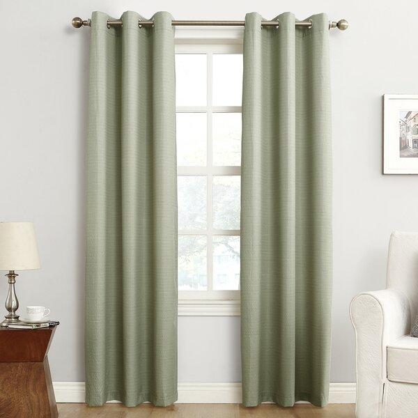 Macdoel Solid Blackout Thermal Grommet Single Curtain Panel Gray