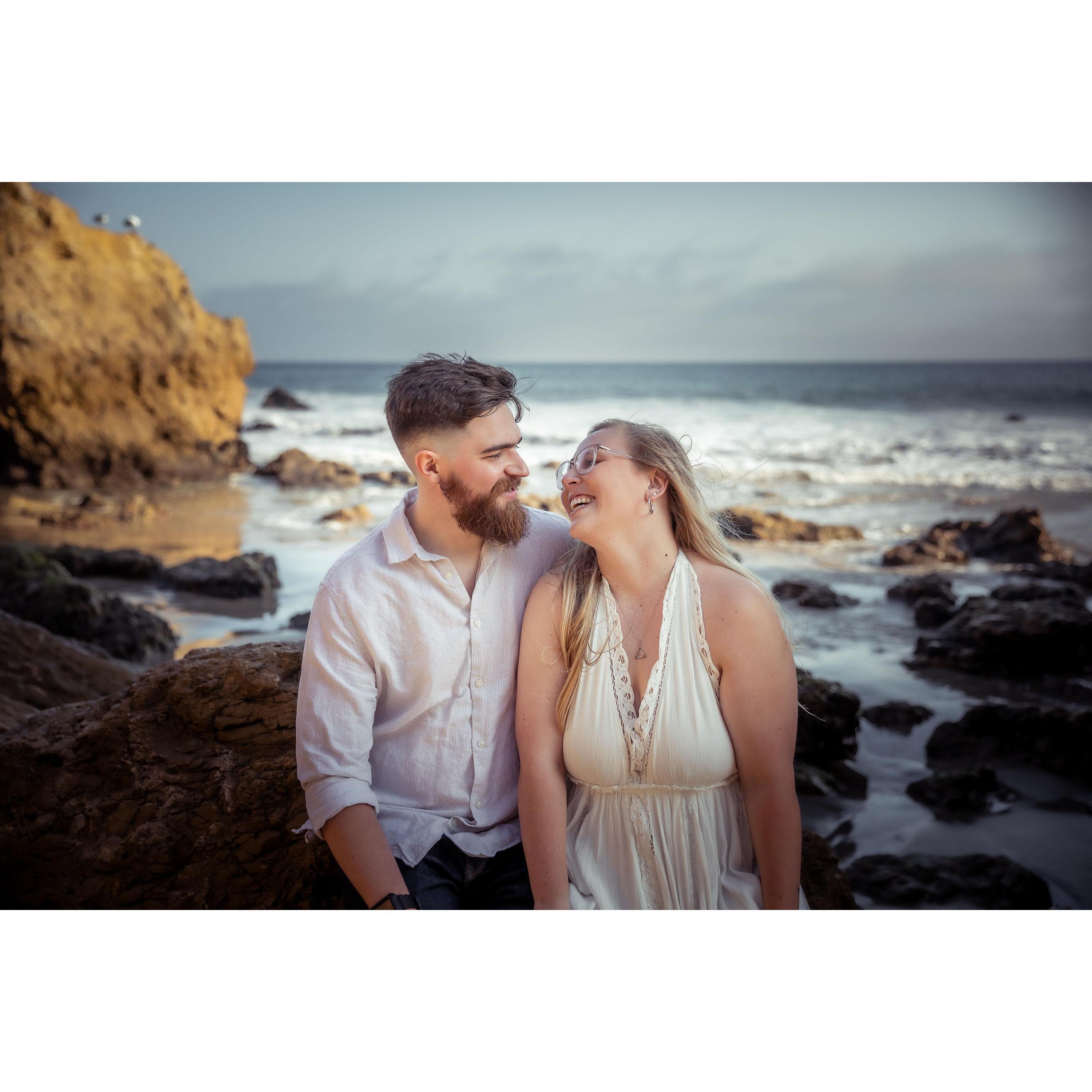One of our favorites from our engagement shoot in Matador Beach in Malibu