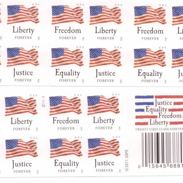 USPS Forever Stamps "Four Flags" Booklet of 20 Stamps