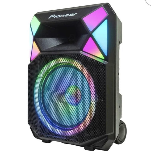(Open Box) Pioneer PSX615 700W 15” Party Speaker with Auracast & RGB LED Lights (Includes Wireless Microphone & Stand)