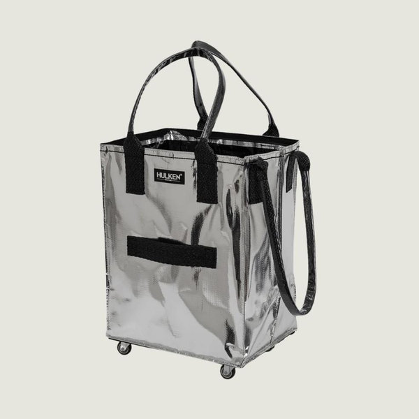 HULKEN® Grocery Bag on Wheels- Medium, Silver