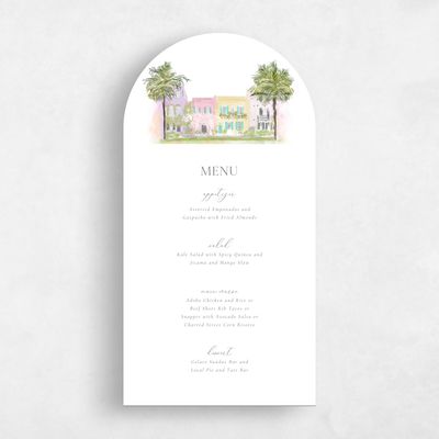 White Arch Wedding Menu - Ashbey