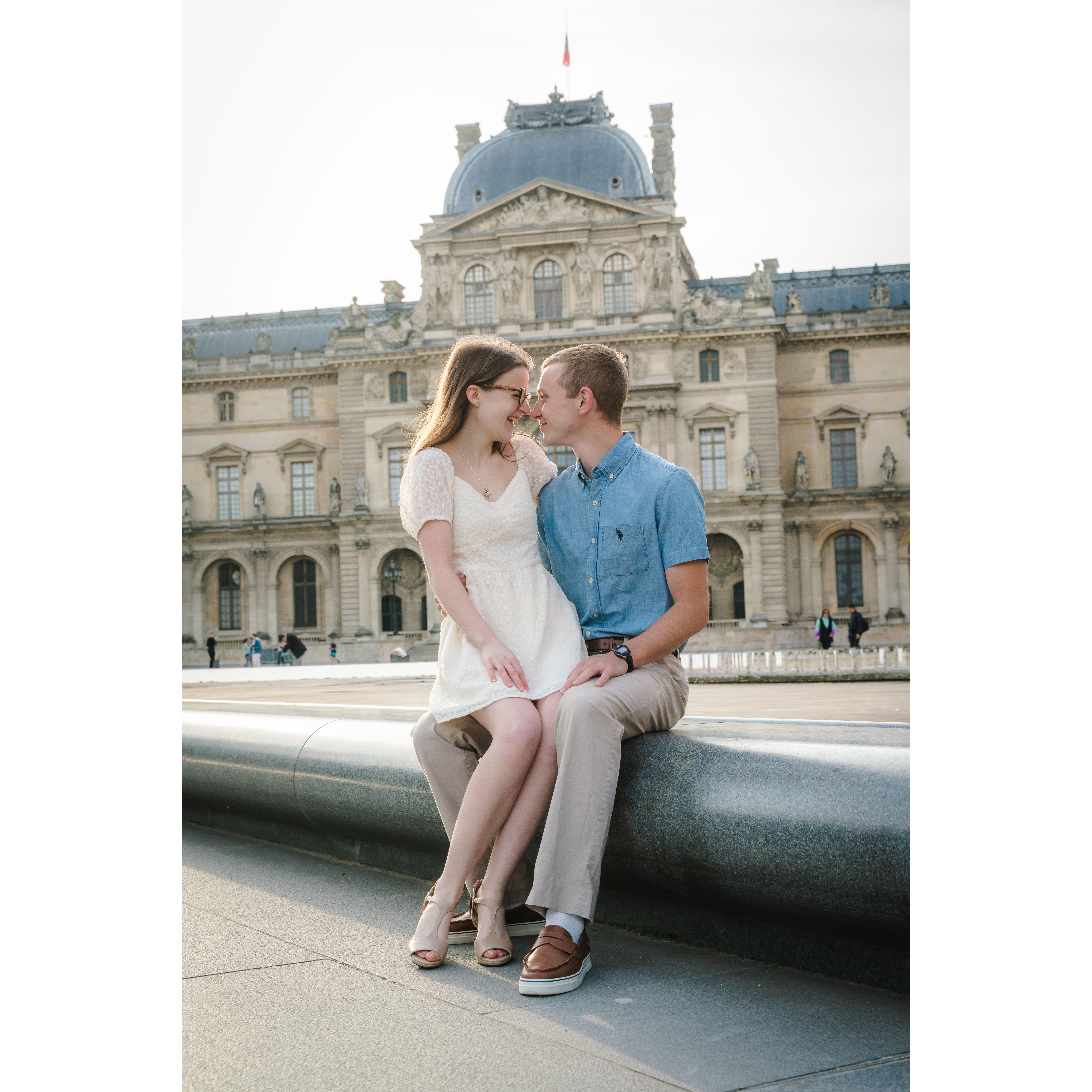 Engagement photos at the Louvre with our lovely photographer, Jordan!