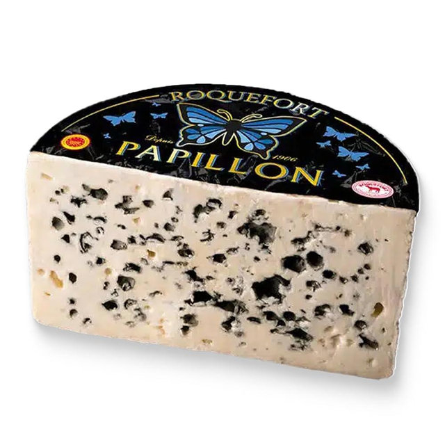 Roquefort Papillon Cheese 2x3 LBS RW - French Blue Cheese - Creamy and Tangy Flavor Perfect for Charcuterie Boards Gift Set From The Cheese Lover Shop