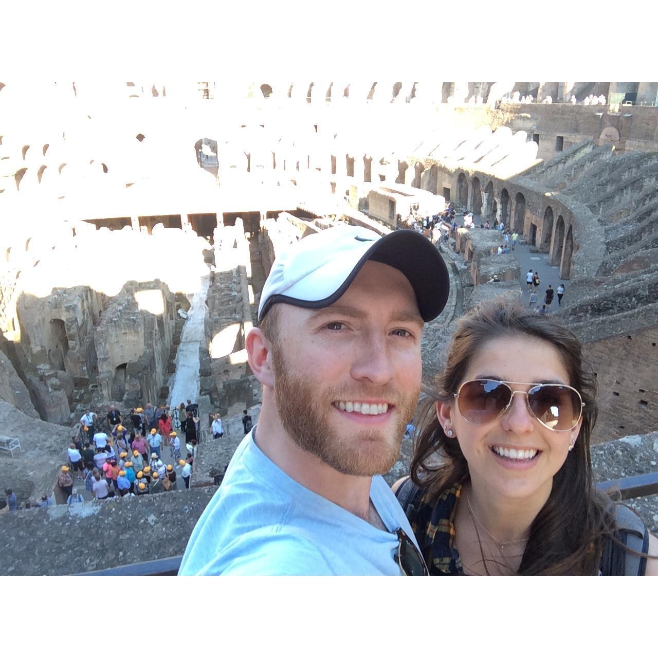 Caitlin & Jared at the Colosseum in Rome, May 2017.