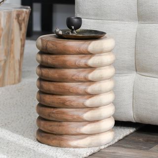 Gala Round Meh Wood End Table