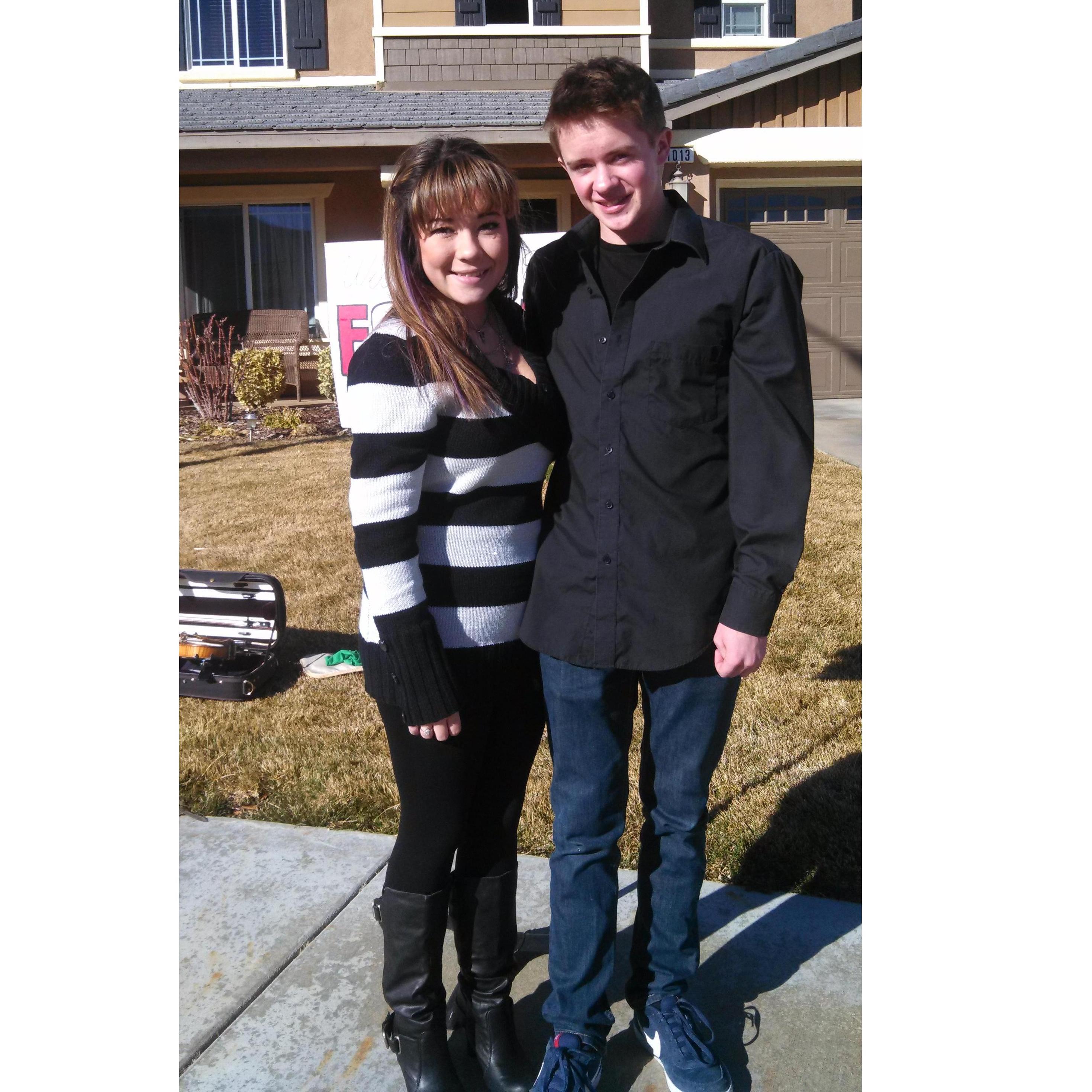 Marty asking Selena to Formal 2014.