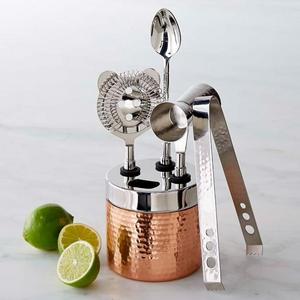 Copper Hammered Bar Tool Set