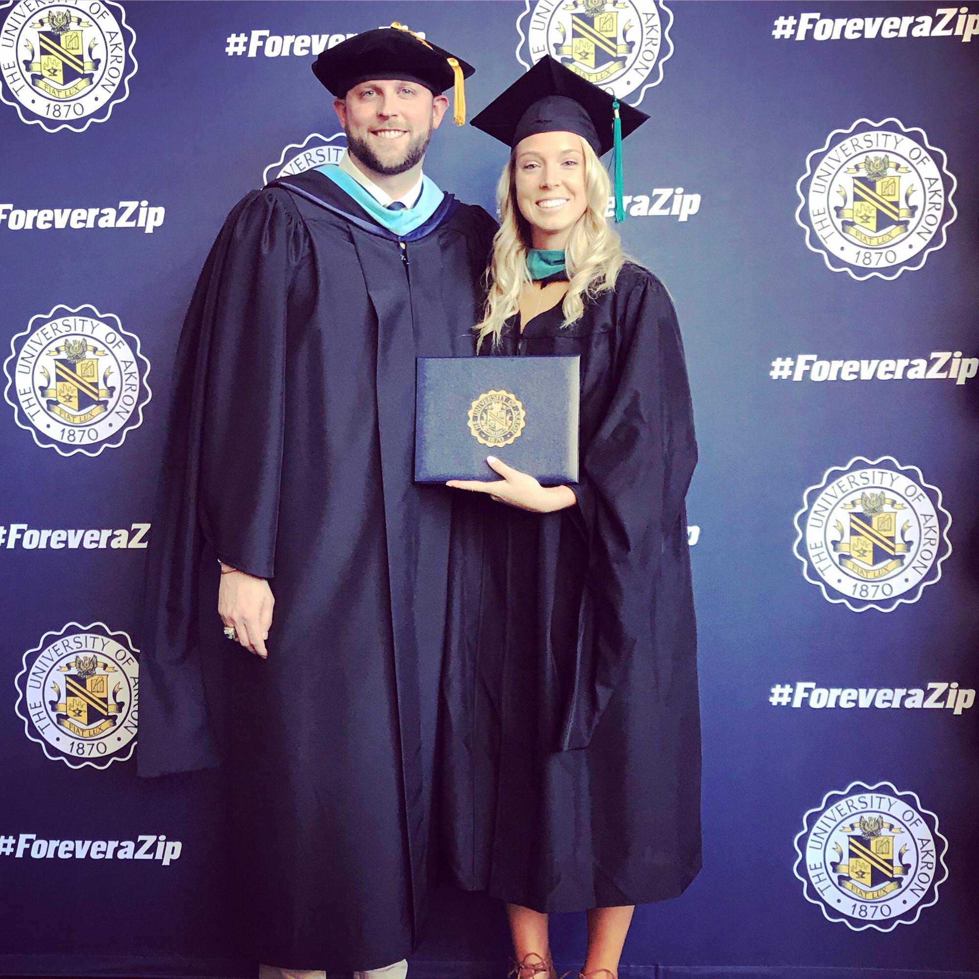 Caitlin graduating with her Masters!