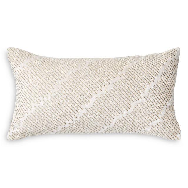 Donna Karan Seduction Collection Embroidered Decorative Pillow, 11" x 22"