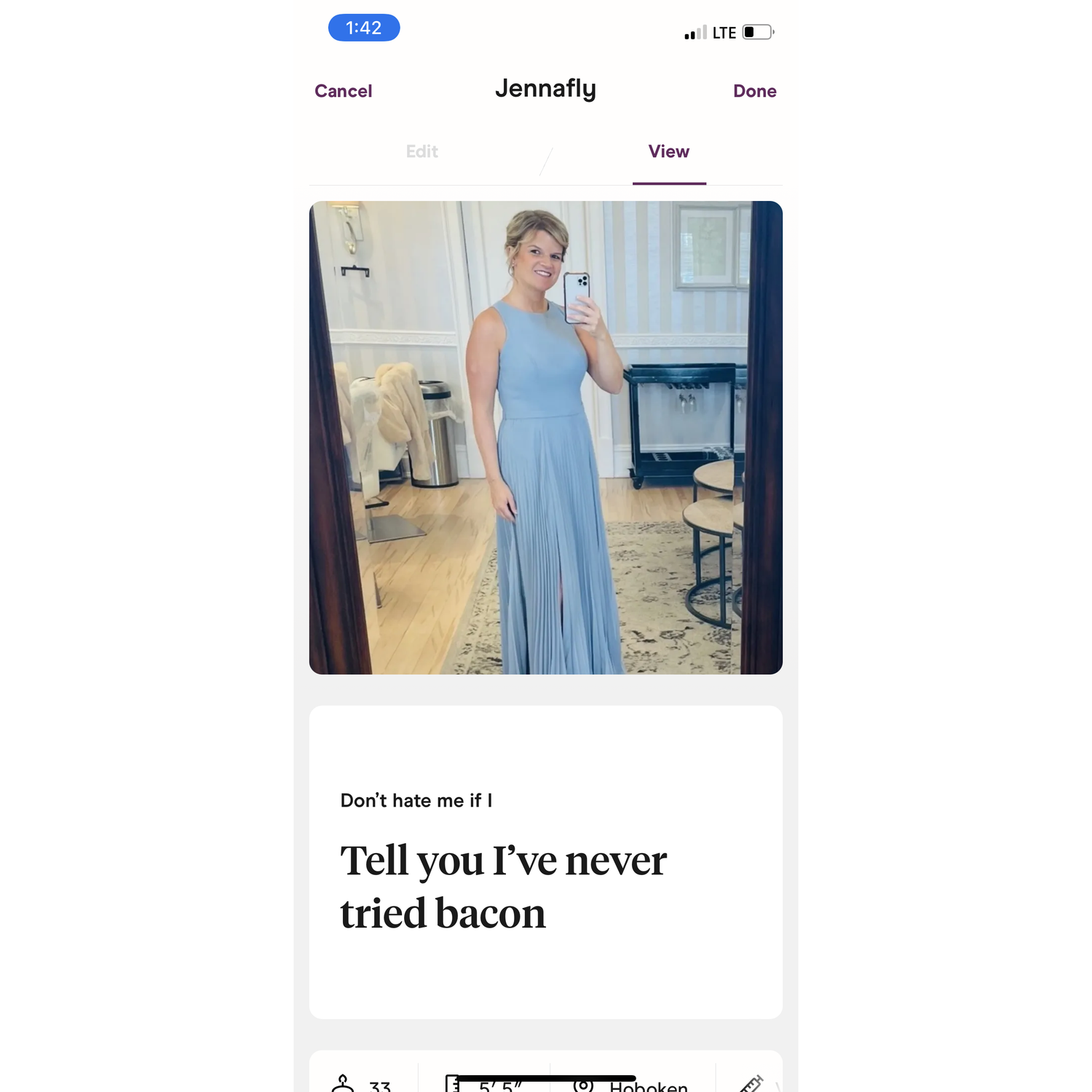 Jennifer's Hinge Profile