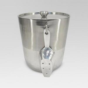 Hammered Metal Ice Bucket with Tongs - Threshold™