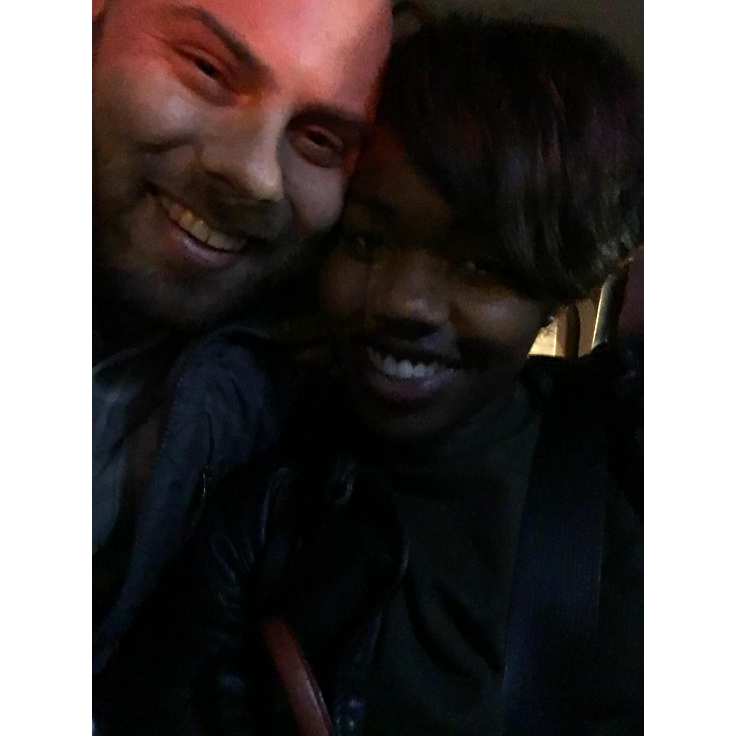 Derek & Alesa in a cab for her 31st birthday.