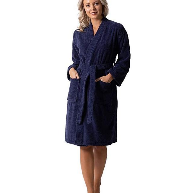 Luxurious Turkish Terry Kimono Collar Super-Soft Terry Absorbent Bathrobes for Women