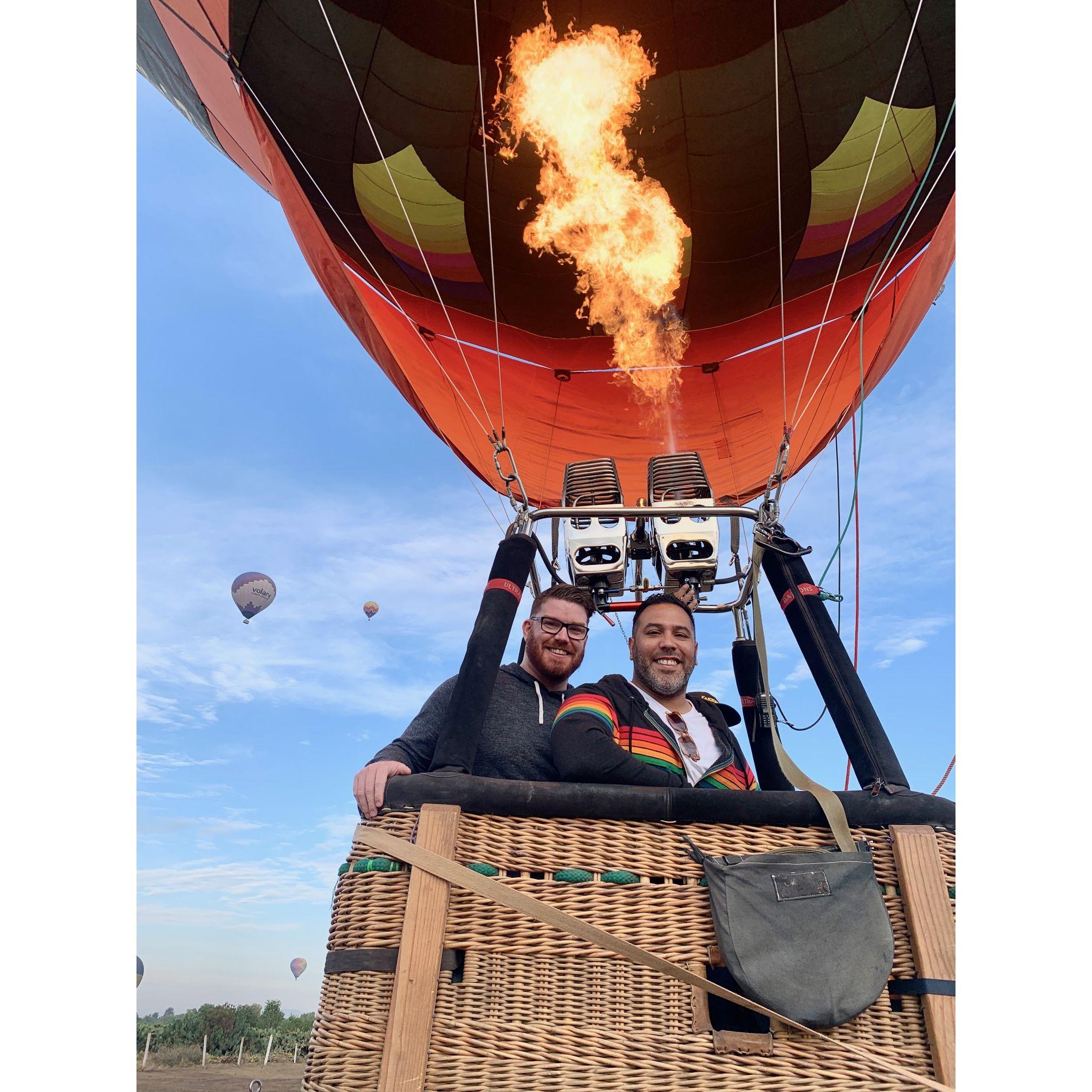 Riding a hot air balloon over the pyramids #MexicoCity