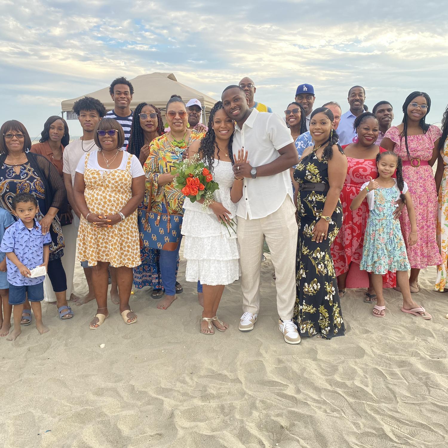 Soon to be Mr. And Mrs. McKinnie and family on the proposal day