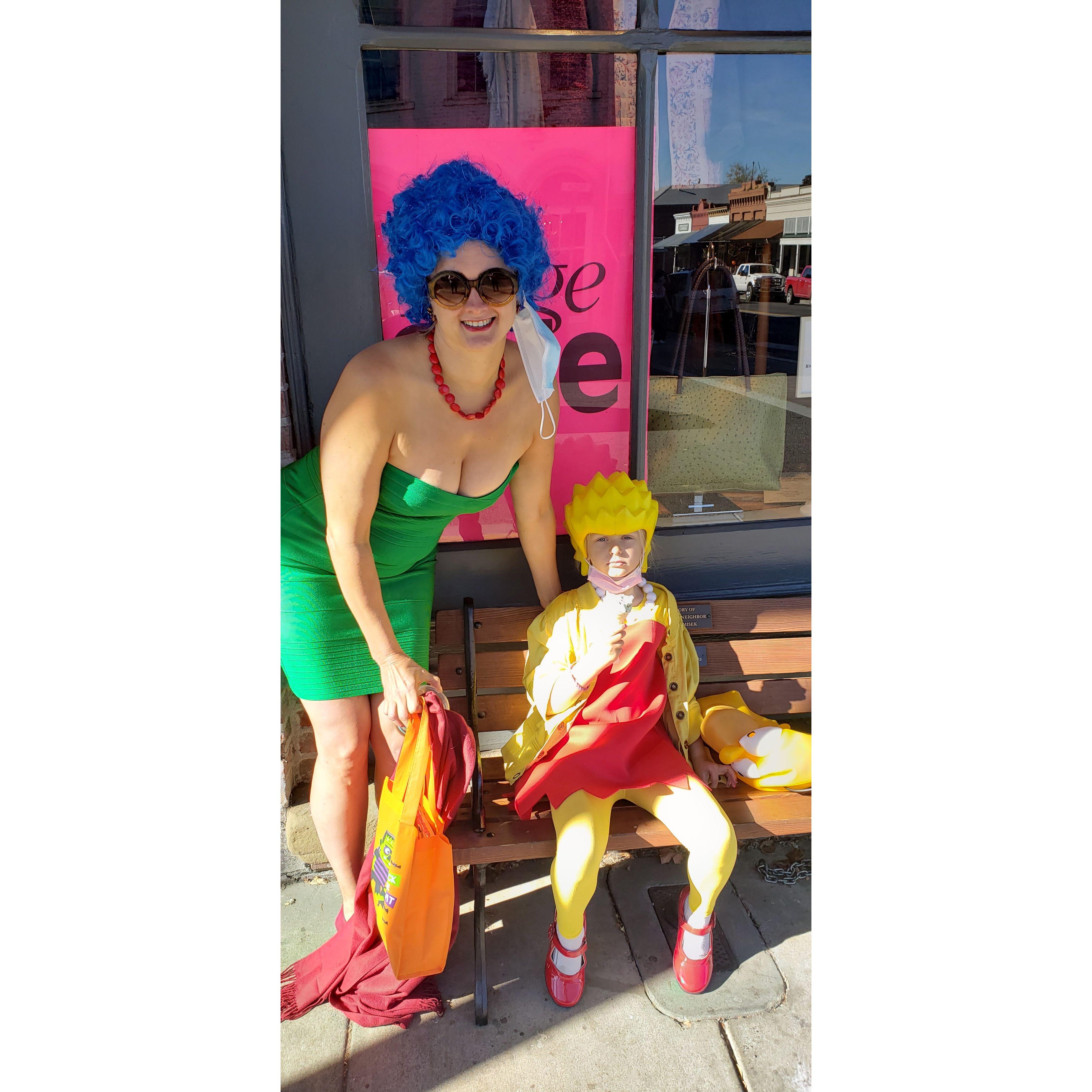 Sam and Ida first bonded over the Simpsons - so we have had it for Halloween multiple years. This is in Jacksonville, OR.