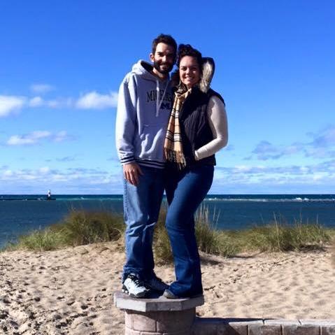 At the beach along Lake Michigan during their trip to Northwest Lower Michigan
Fall 2015