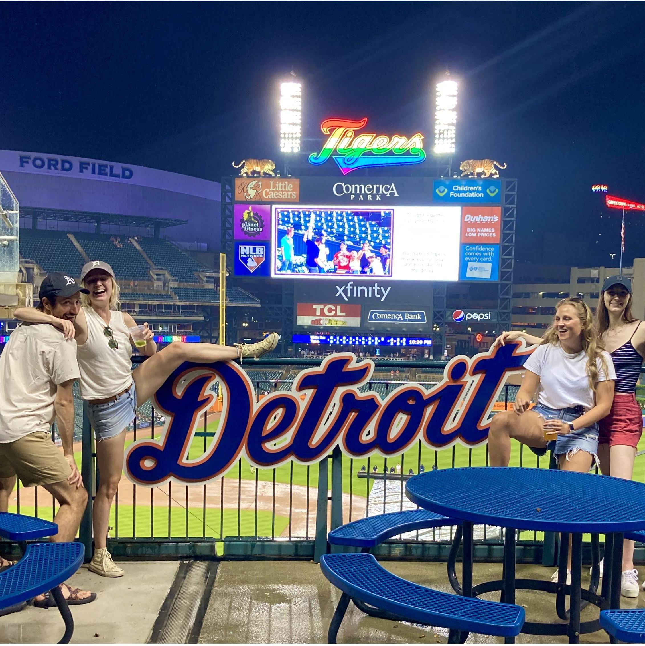 We made it on the jumbotron 4x this night and that is why we are now big tigers fans
