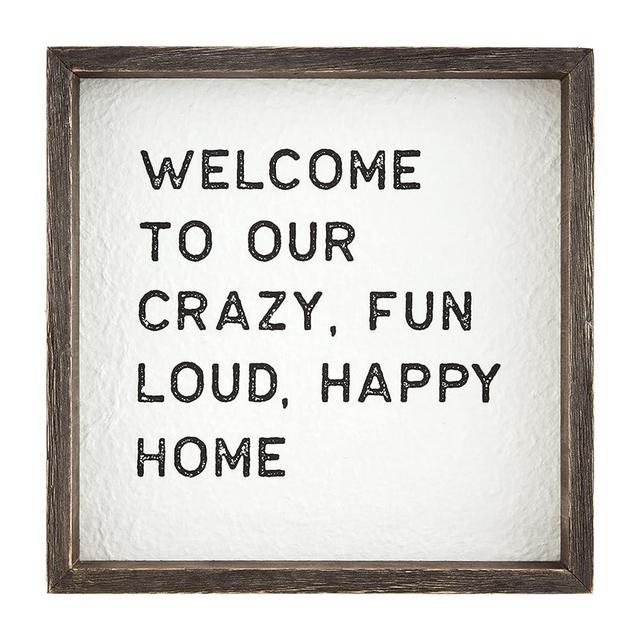 Mud Pie, Fun, Small Black Frame Paper Plaque, 10" x 10"