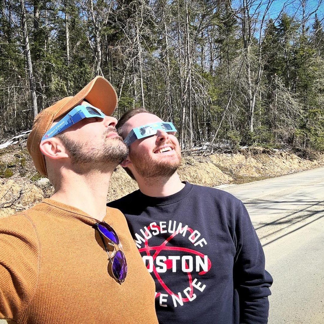 Tom planned the trip to go see the total solar eclipse up in Maine