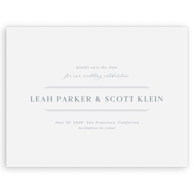 Blue Wedding Digital Save the Date - Artura Landscape