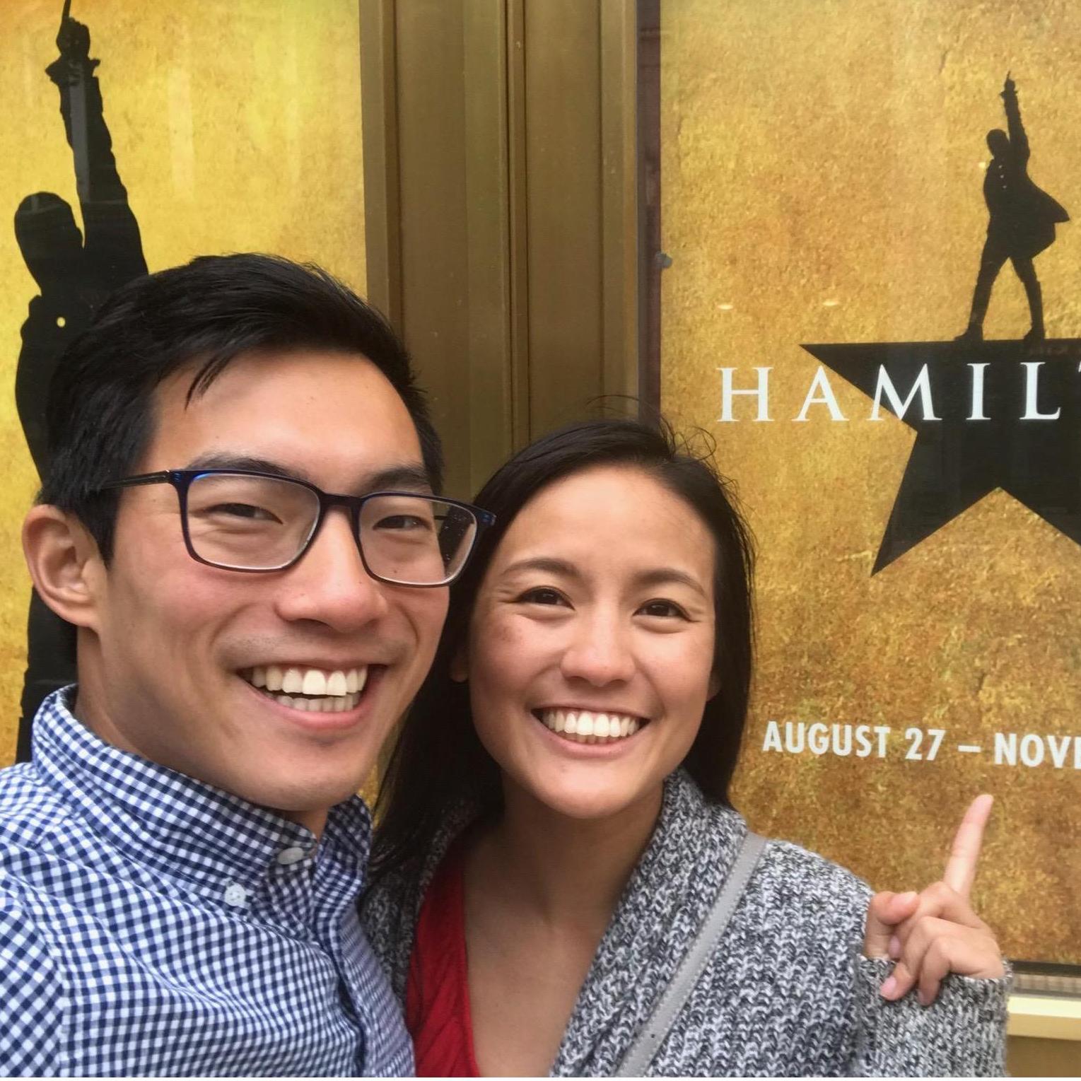 Watching Hamilton in Philadelphia.