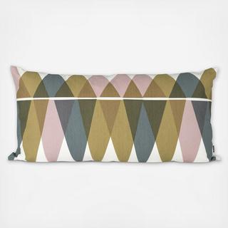 Large Hand Printed Mountain Lake Cushion