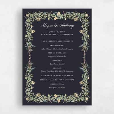 Ebony, Black Wedding Program - Nektar