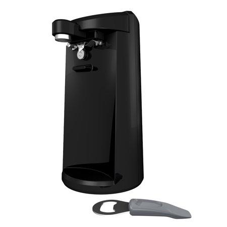Black & Decker Easy Cut Extra-Tall Can Opener with Knife Sharpener and Bottle Opener, Black, EC500B