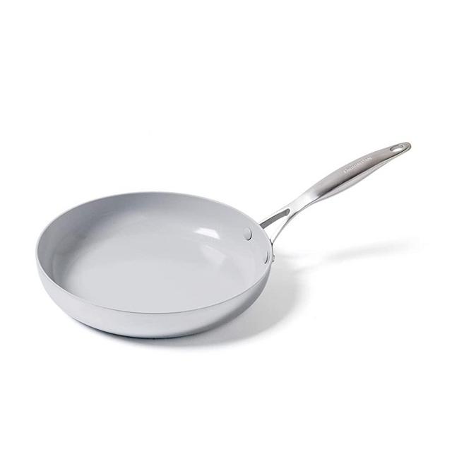 GreenPan Venice Pro Stainless Steel Ceramic Nonstick Light Gray Frypan, 10''