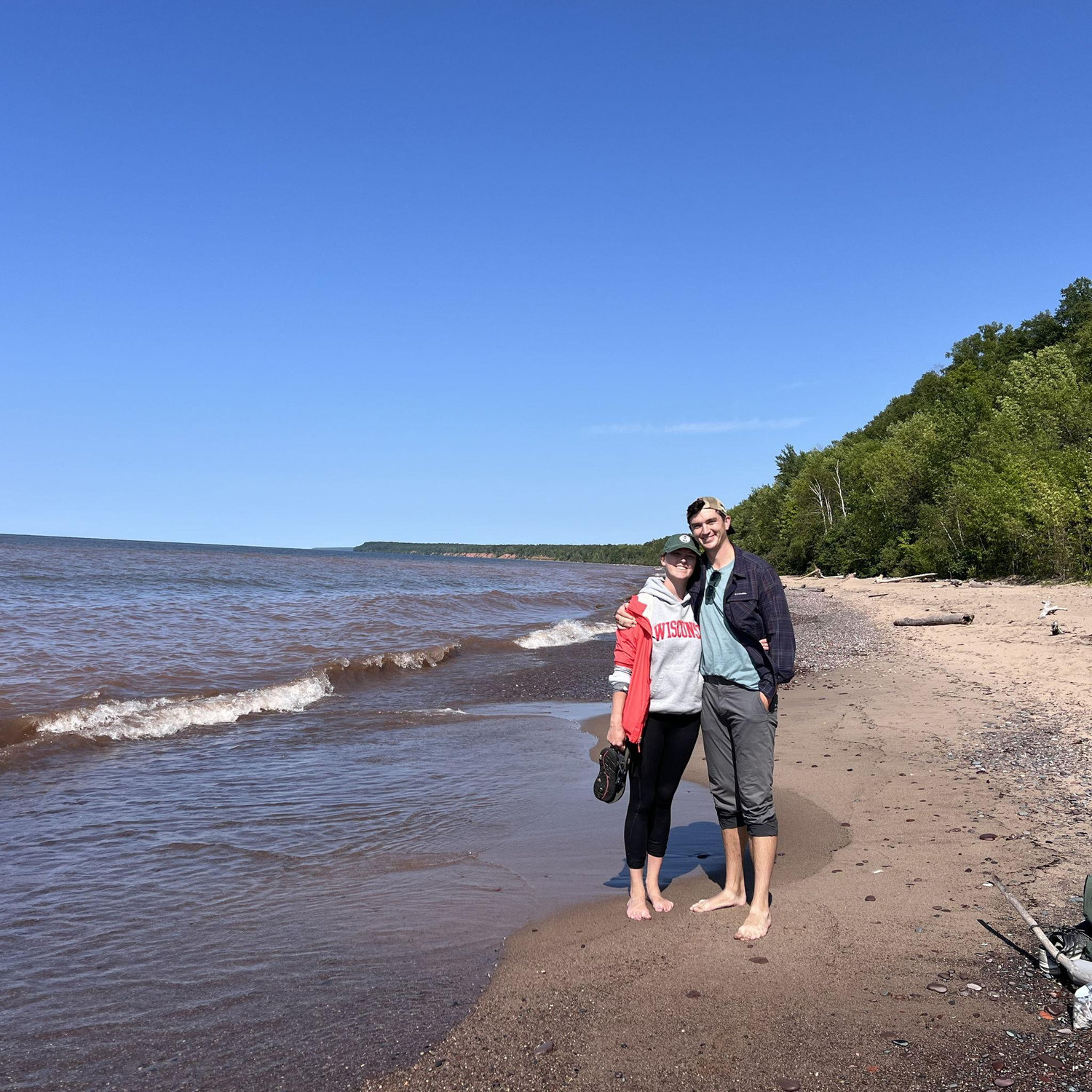 On the shore of Lake Superior (one of Kaela's favorite places)