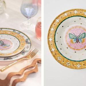 The Bistro Tile Stoneware Dessert Plate: Garden Edition