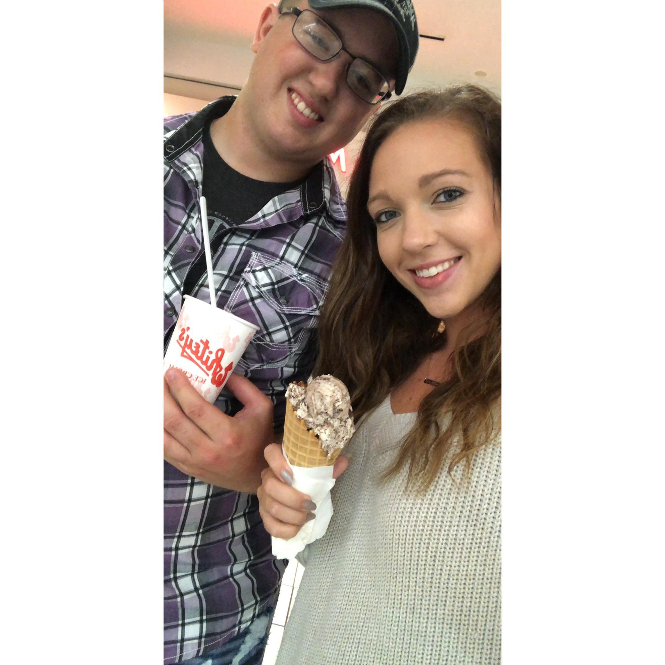 catch us having ice cream during date nights