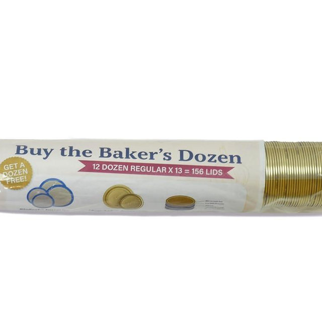 Superb Canning Lids – Regular Mouth Mason Jar Lids – Baker’s Dozen/Bulk Package of 156 Lids – Made in the USA