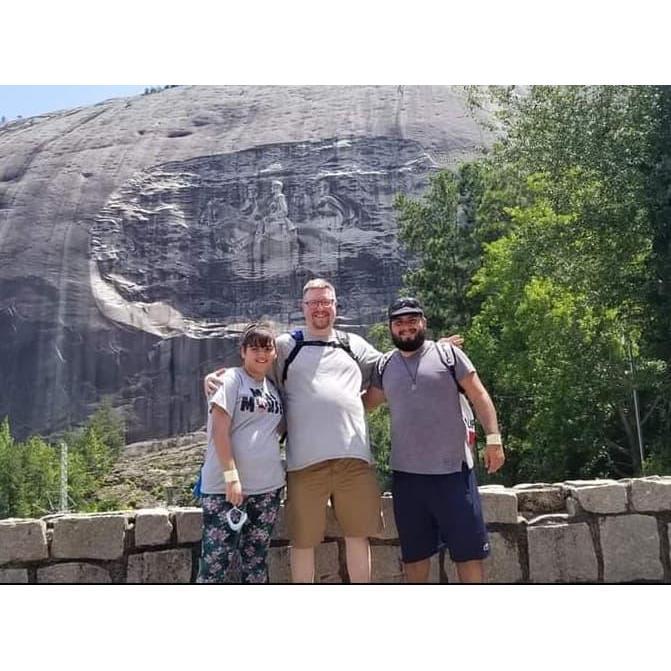 At the bottom of the mountain.
