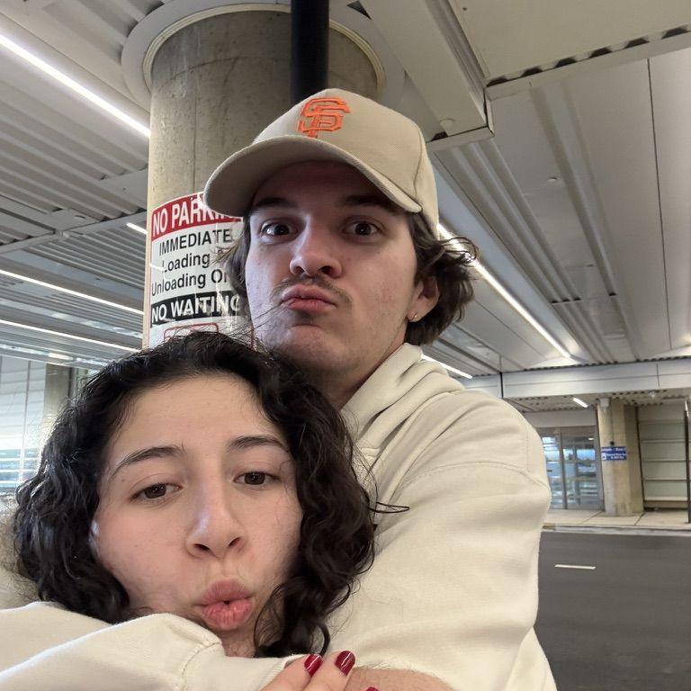 Our first flight together.. we ended up in DC :)
