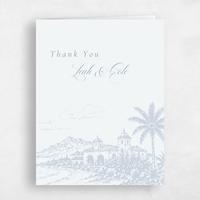 Blue Wedding Thank You - Océan Portrait