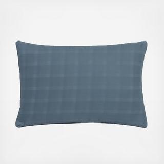 Glacier Bay Dobby Plaid Oblong Pillow