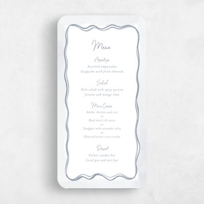 Grey Rounded Wedding Menu - Darlington