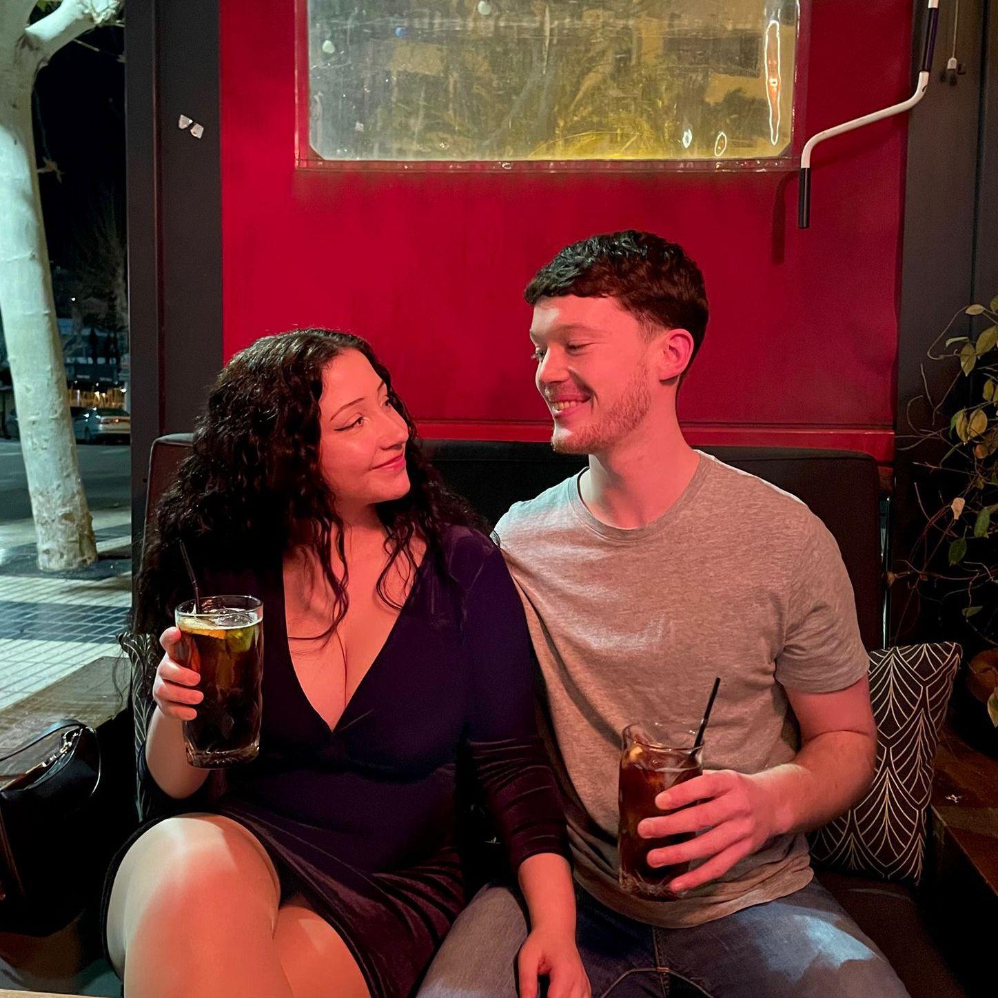 First night out in Albir. The way we look at each other... We're so meant to be!